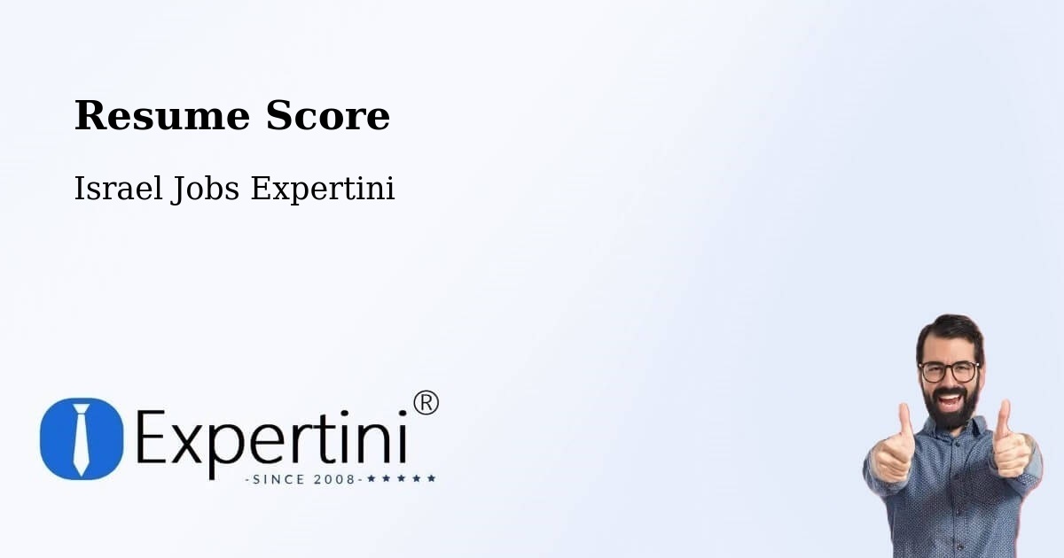 Resume Score & Job Description Match Tool – Rumat Heib - Israel Jobs Expertini